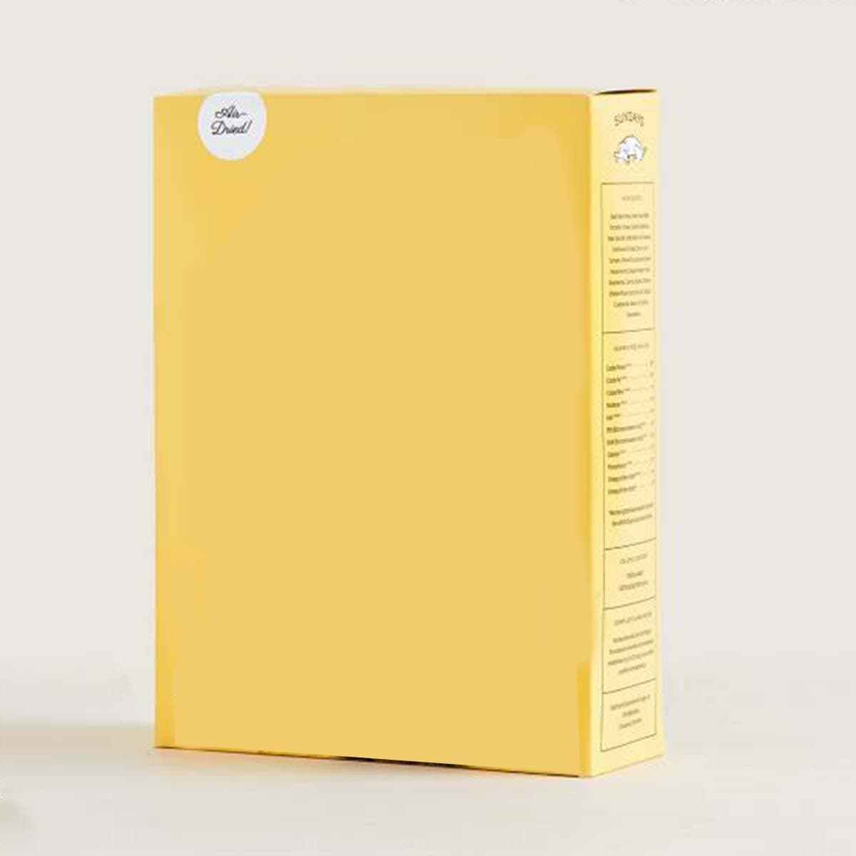 Blank cereal boxes in plain unprinted carton style.