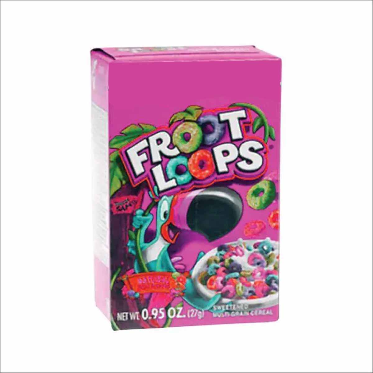 Cardboard cereal box packaging with custom print and paperboard structure.