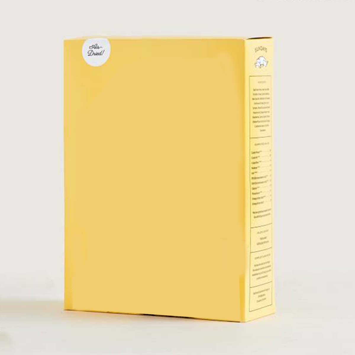 Blank cereal boxes in plain unprinted carton style.